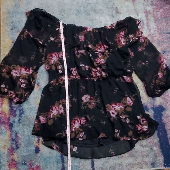 Lane Byrant Off The Shoulder Floral Top - Picture 10 of 10